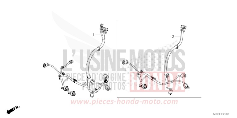 CORDON AUXILIAIRE de Gold Wing GUNMETAL BLACK METLLIC (NHC52B) de 2021